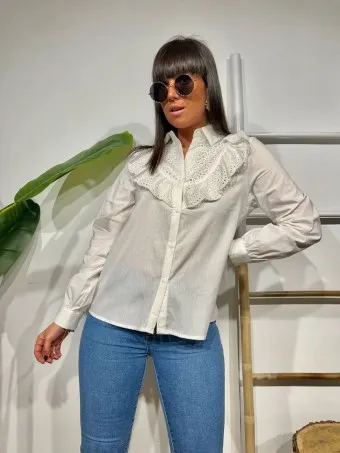 Camisa Volante SELIMA Blanco