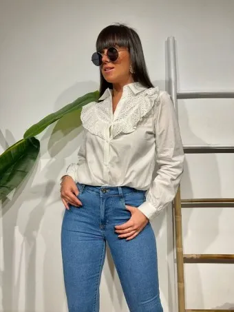 Camisa Volante SELIMA Blanco