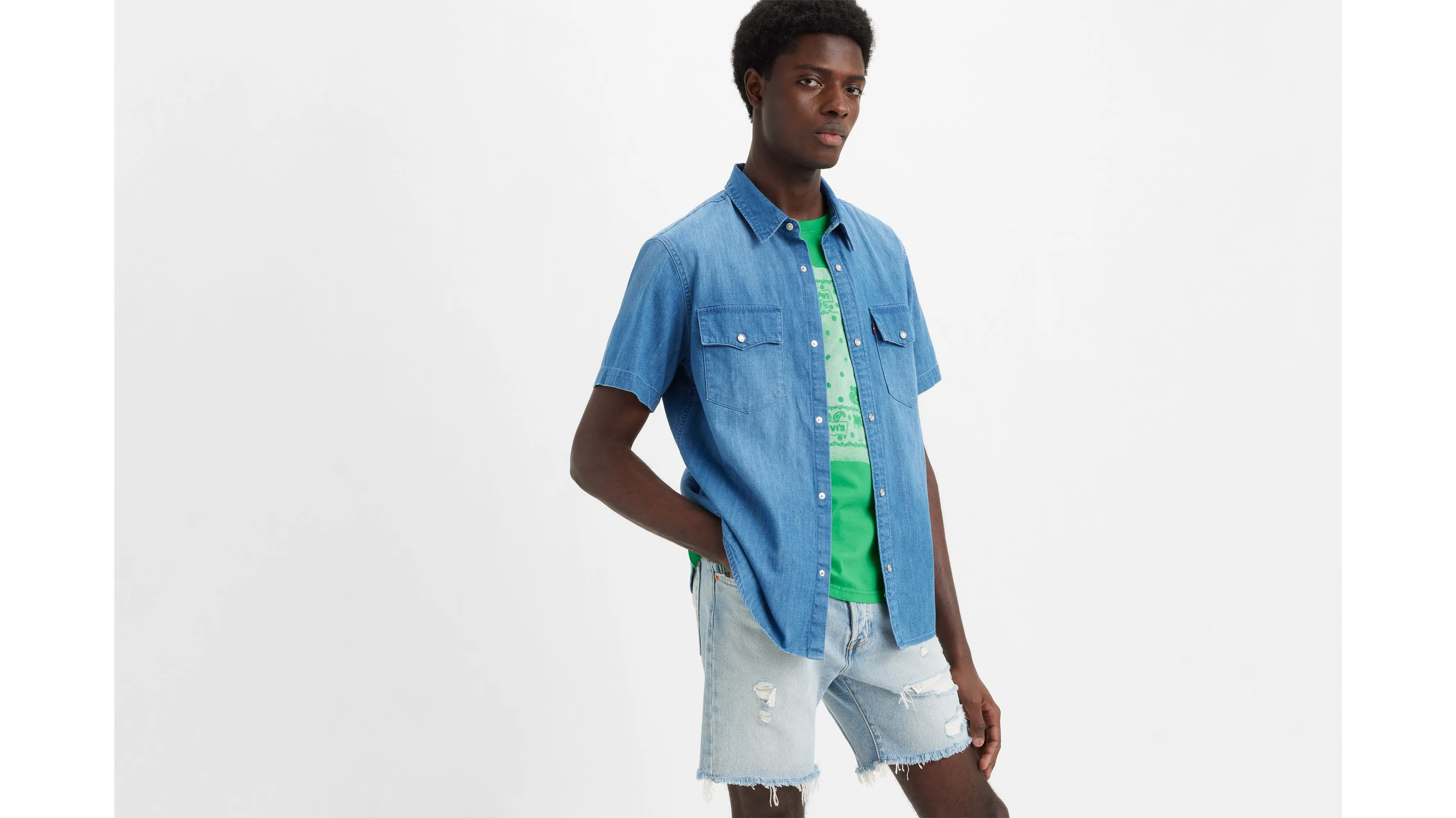 Camisa Western De Manga Corta De Fit Relajado