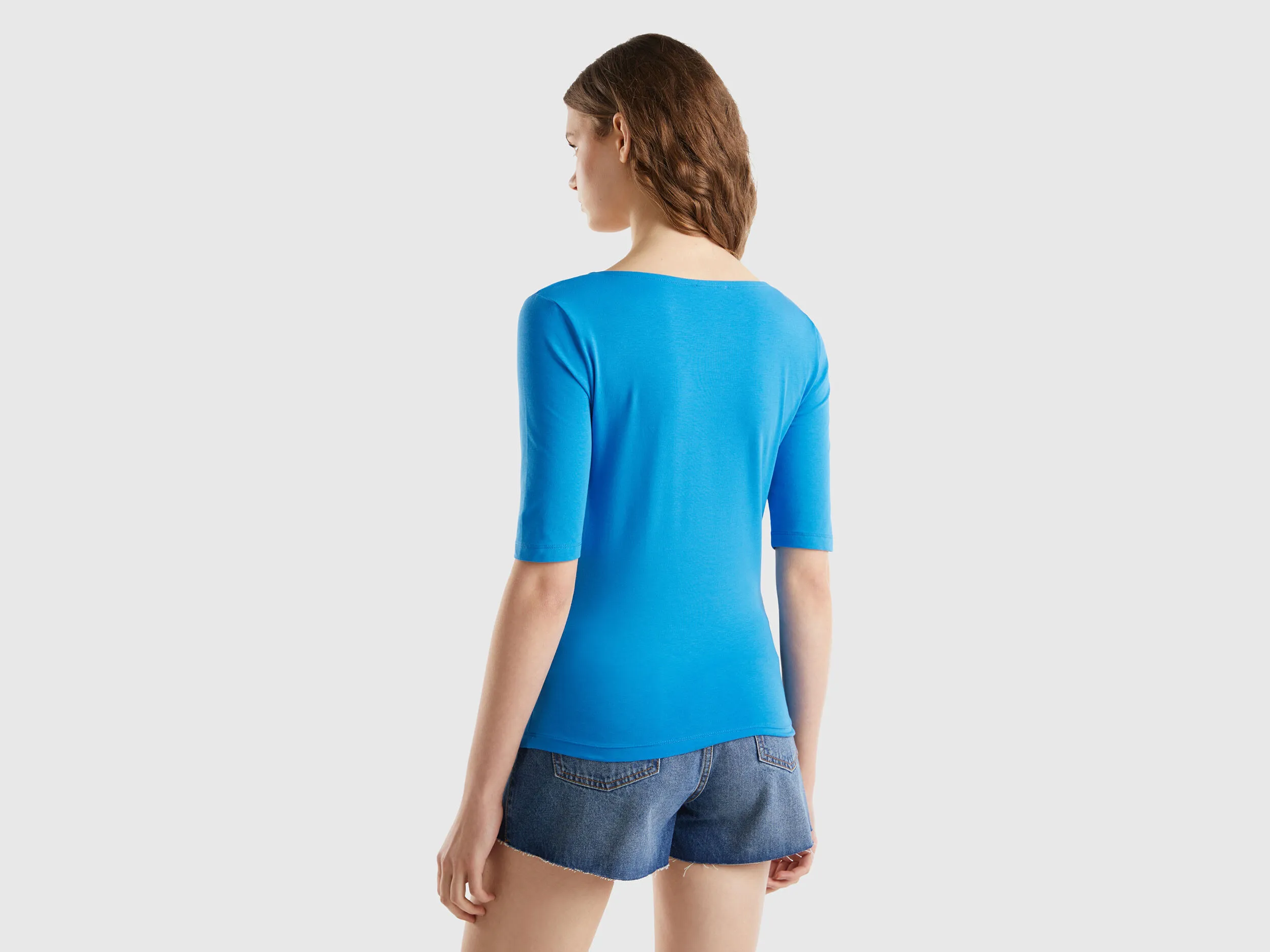 Camiseta ajustada de algodón elástico