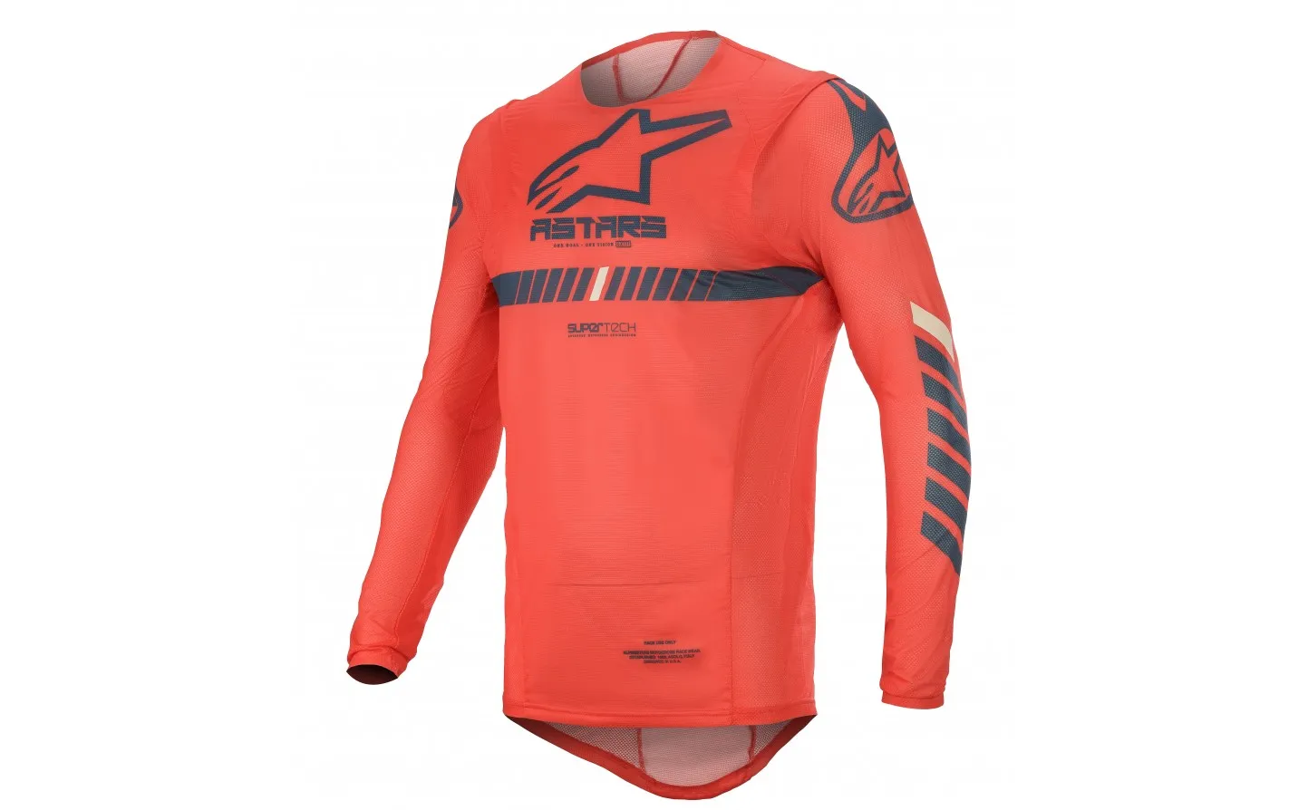 CAMISETA ALPINESTARS SUPERTECH BRIGHT ROJO NAVY OFF BLANCO |37607203070|