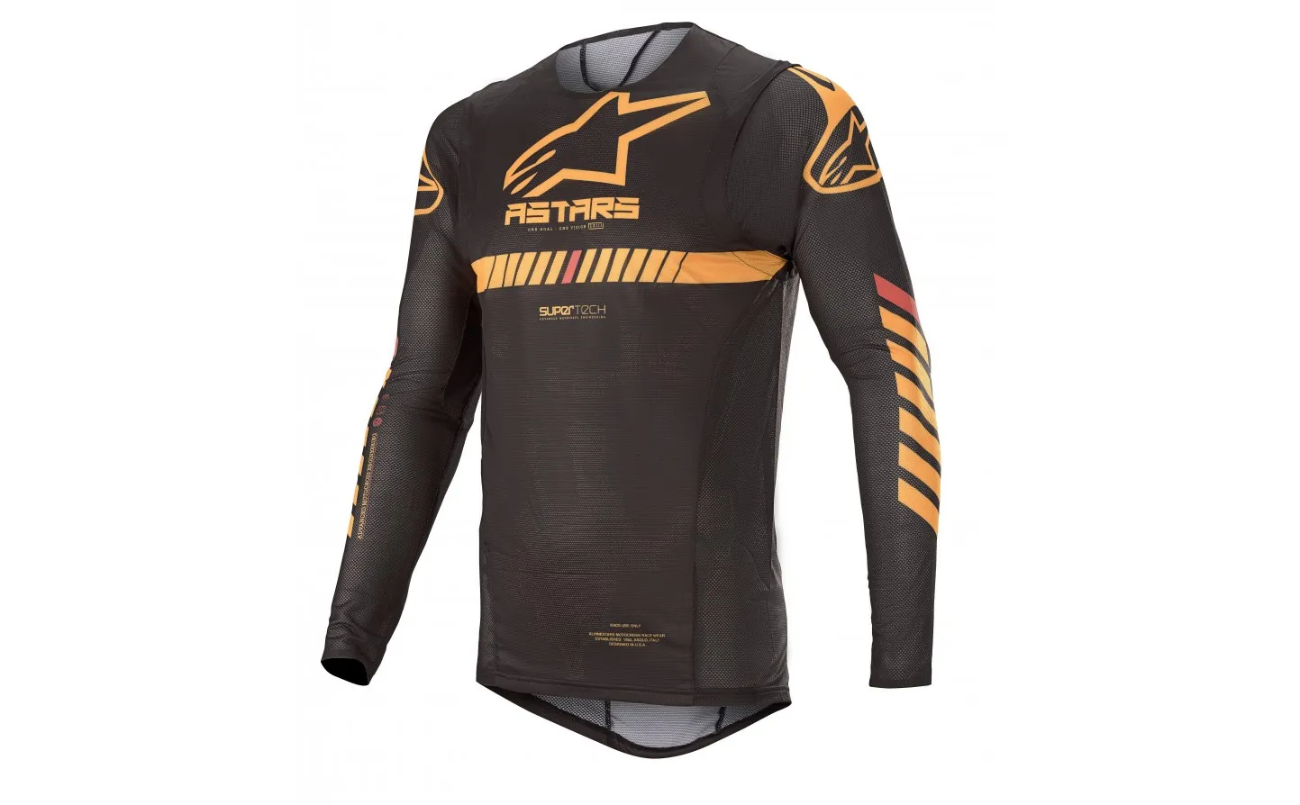 CAMISETA ALPINESTARS SUPERTECH NEGRO NARANJA ROJO FLUO |37607201413|