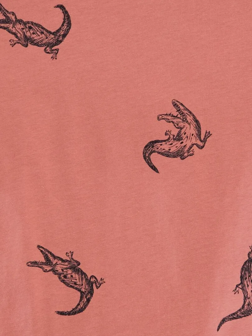 CAMISETA ANCHA DE MANGA CORTA  ROSA
