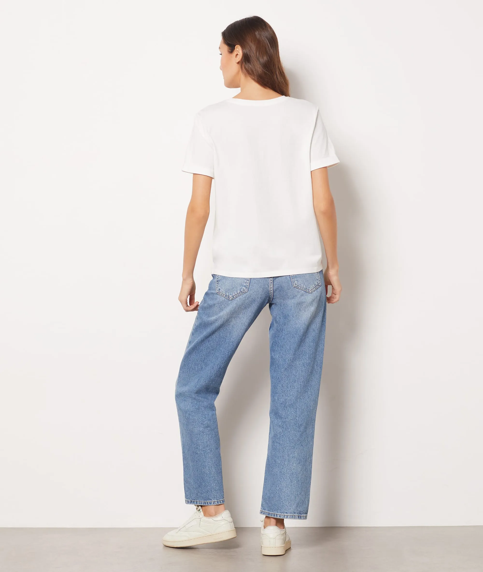 CAMISETA CON MENSAJES ESTAMPADOS RYME ECRU  ETAM