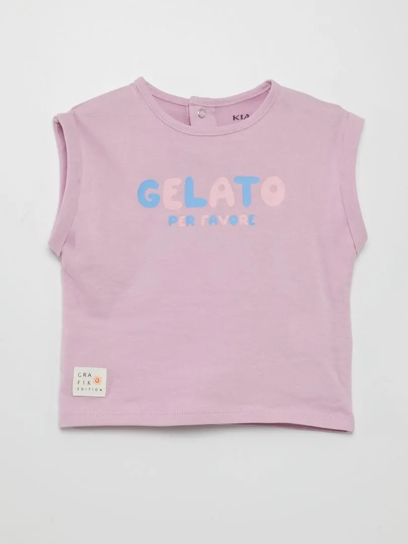 CAMISETA ESTAMPADA  GRAFIK EDITION  PURPURA