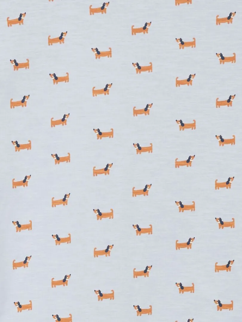 CAMISETA ESTAMPADA 'PERROS'  AZUL