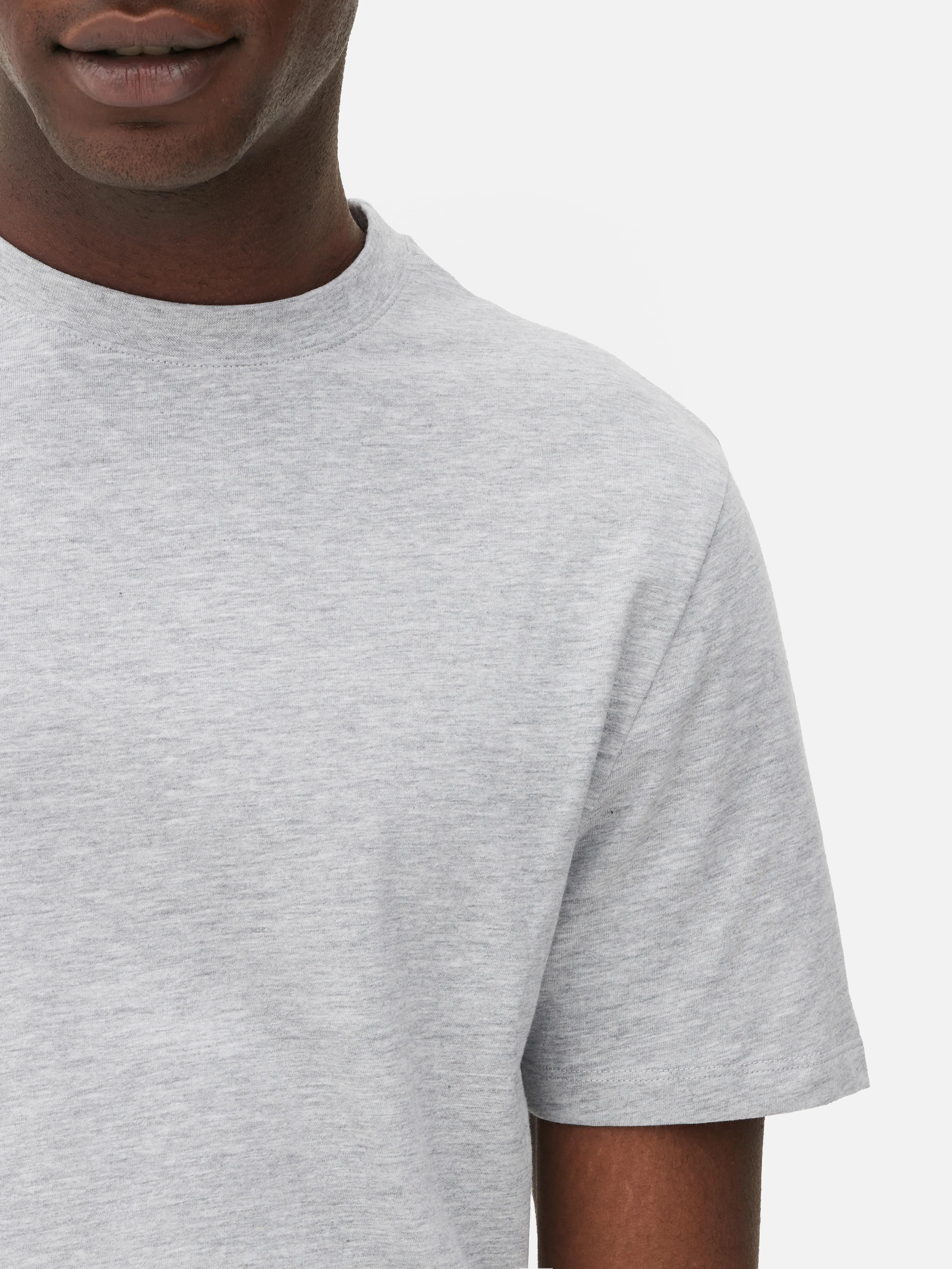 Camiseta jaspeada de corte recto