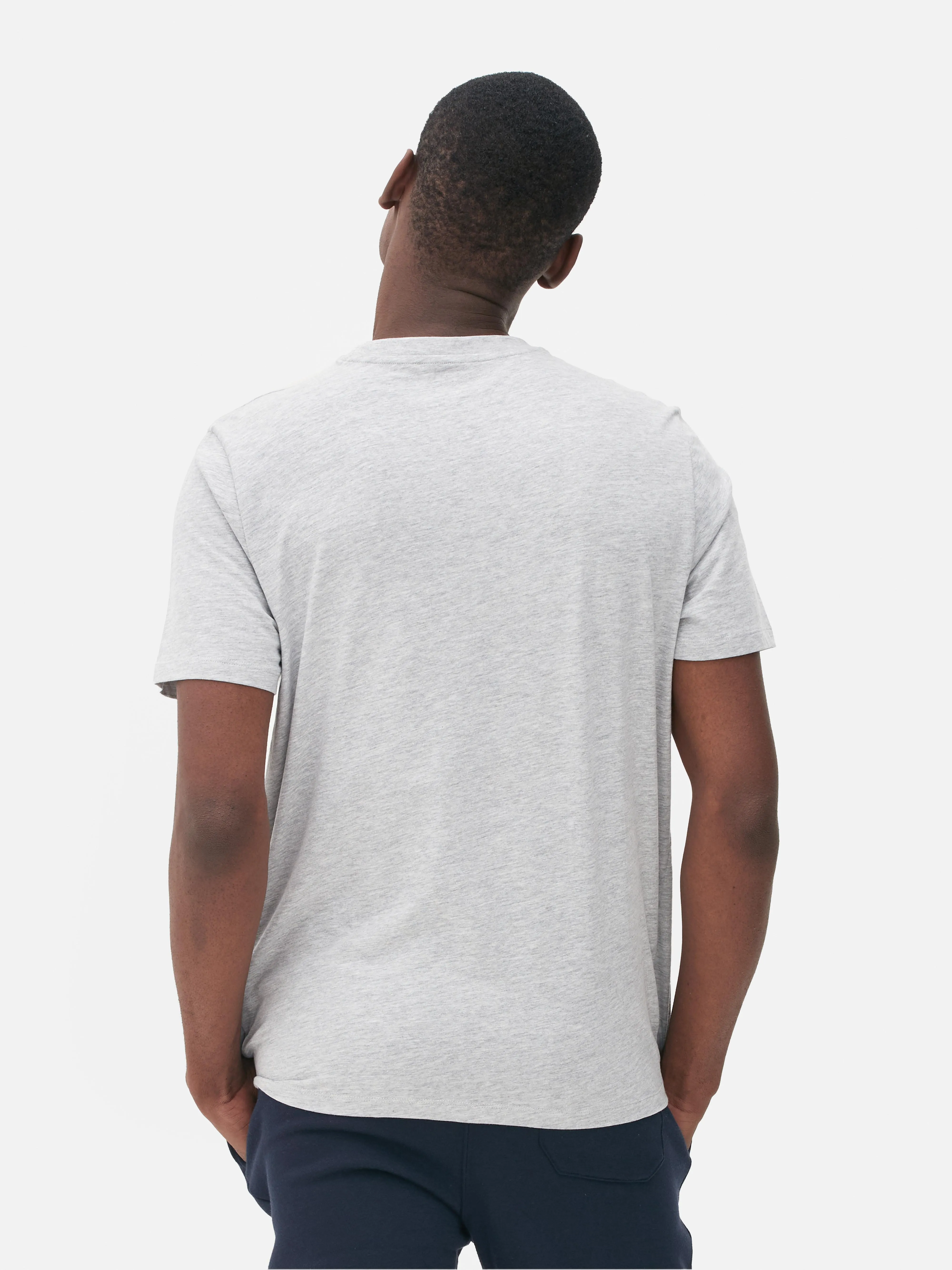 Camiseta jaspeada de corte recto