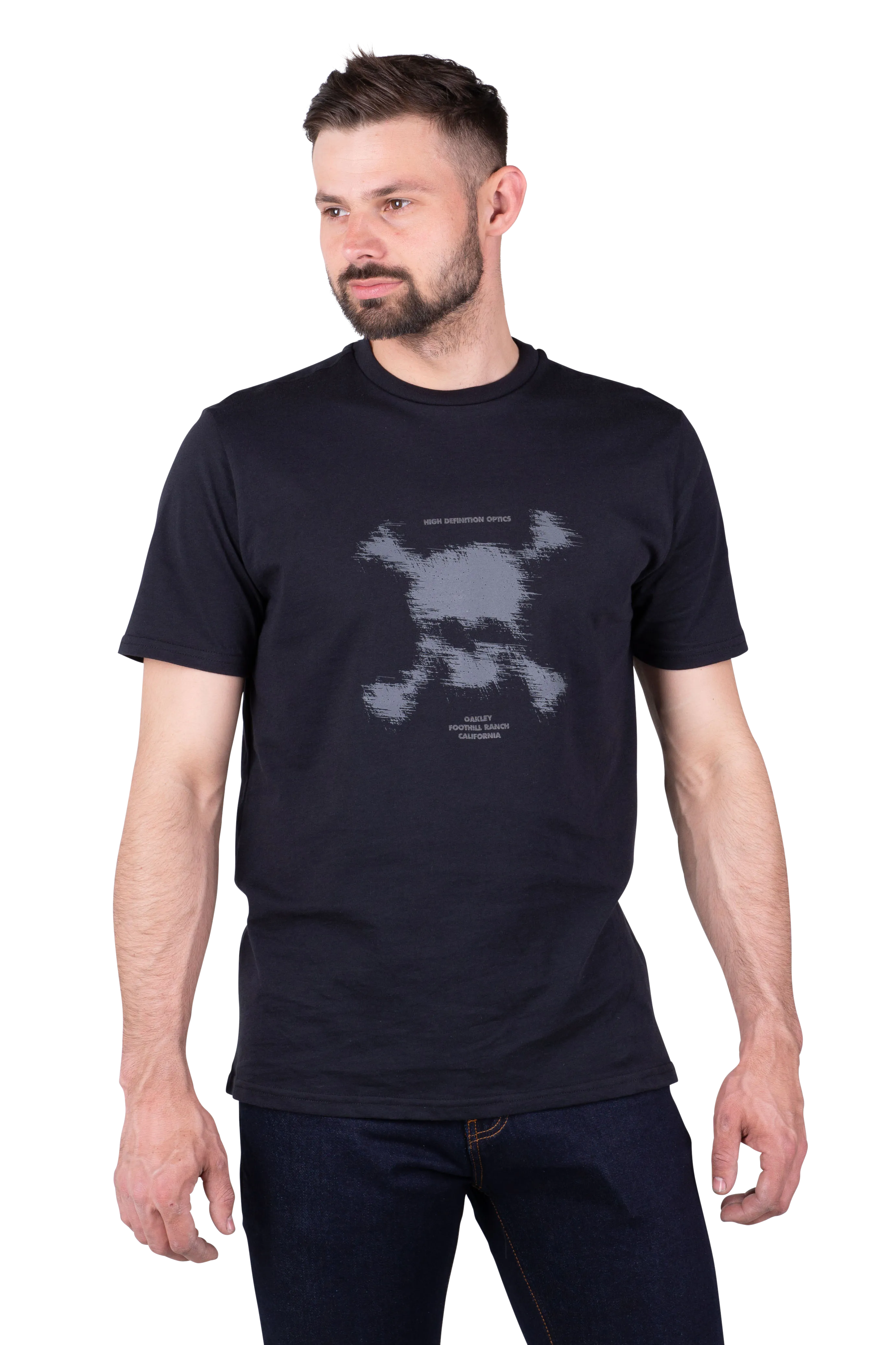 Camiseta Oakley Blurred Scatter Skull negra