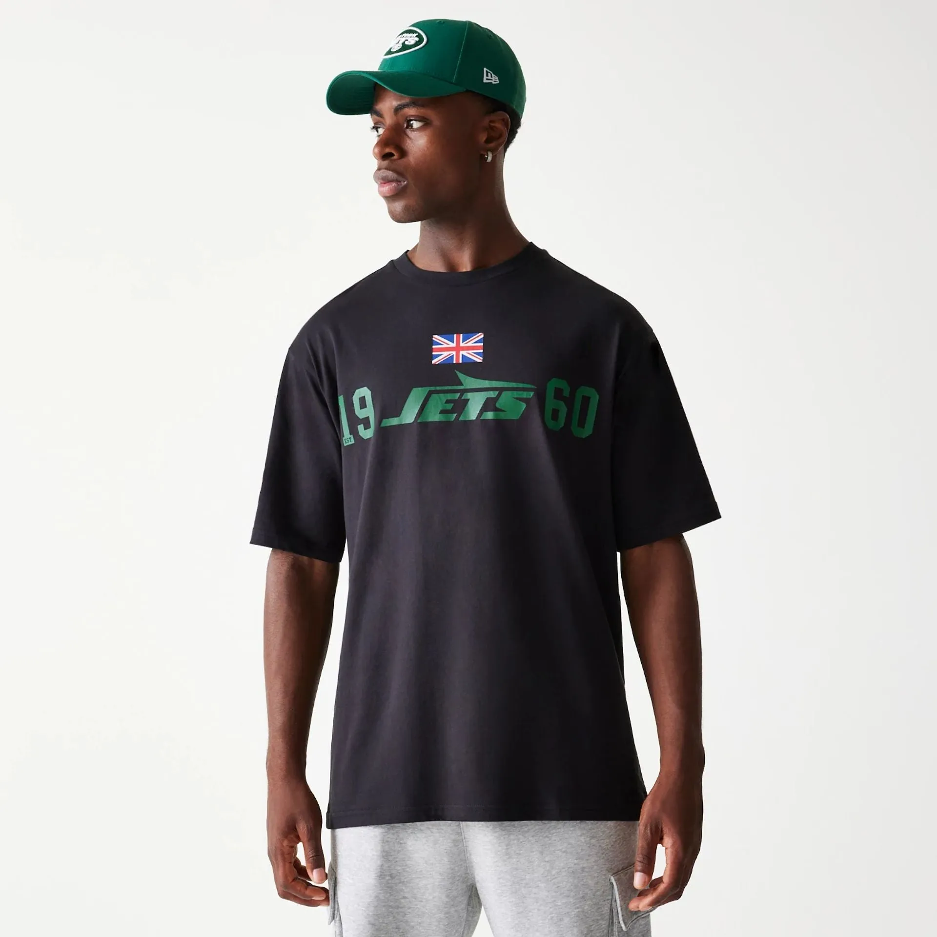 Camiseta Oversized New York Jets NFL Games Square Arch Negro