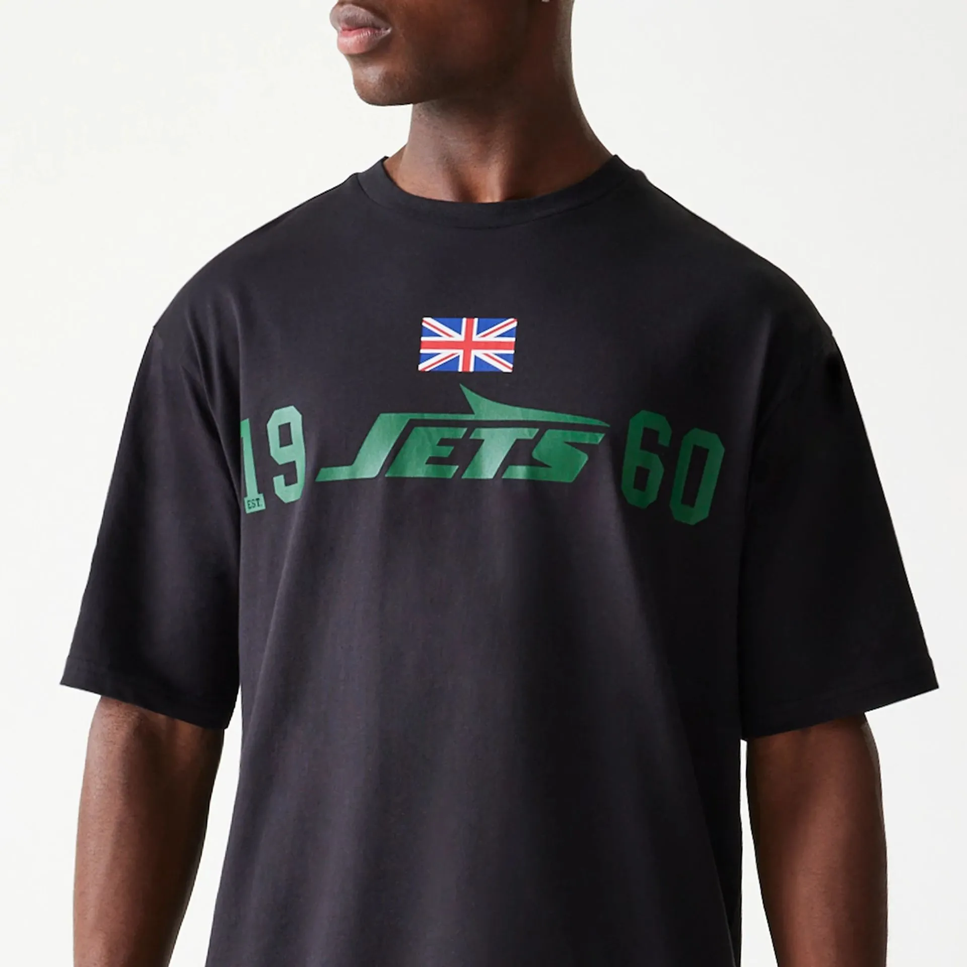 Camiseta Oversized New York Jets NFL Games Square Arch Negro