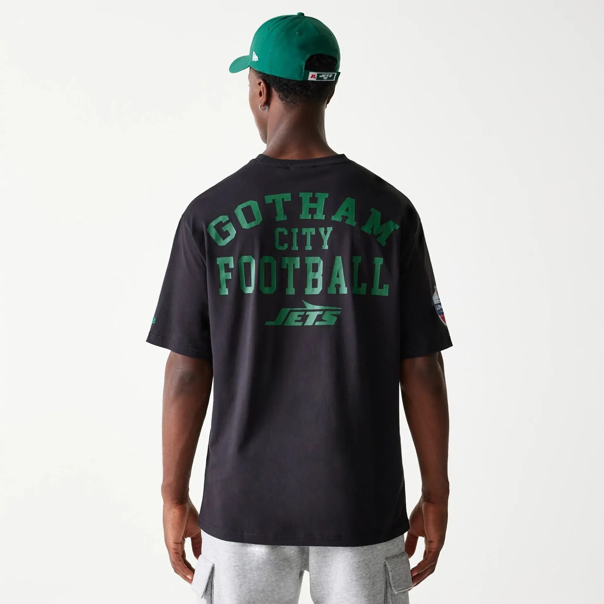 Camiseta Oversized New York Jets NFL Games Square Arch Negro