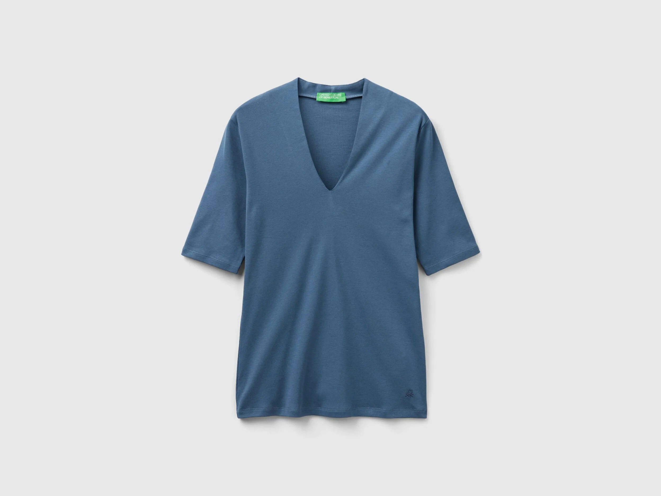 Camiseta slim fit de algodón de fibra larga