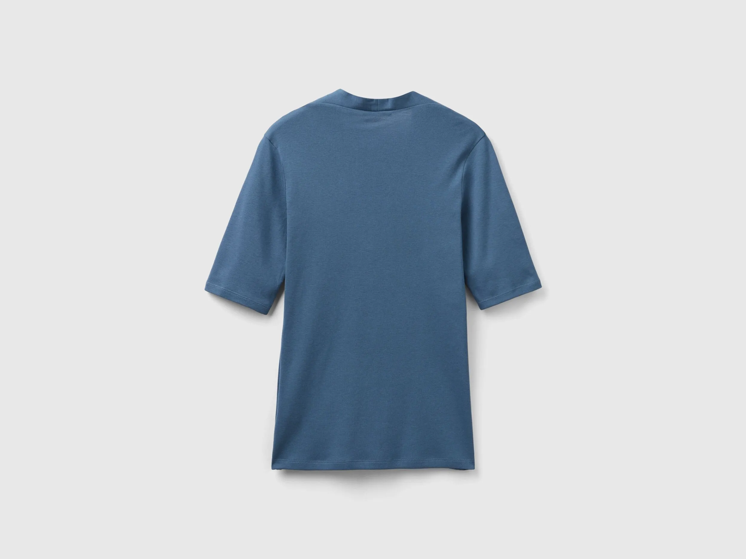 Camiseta slim fit de algodón de fibra larga