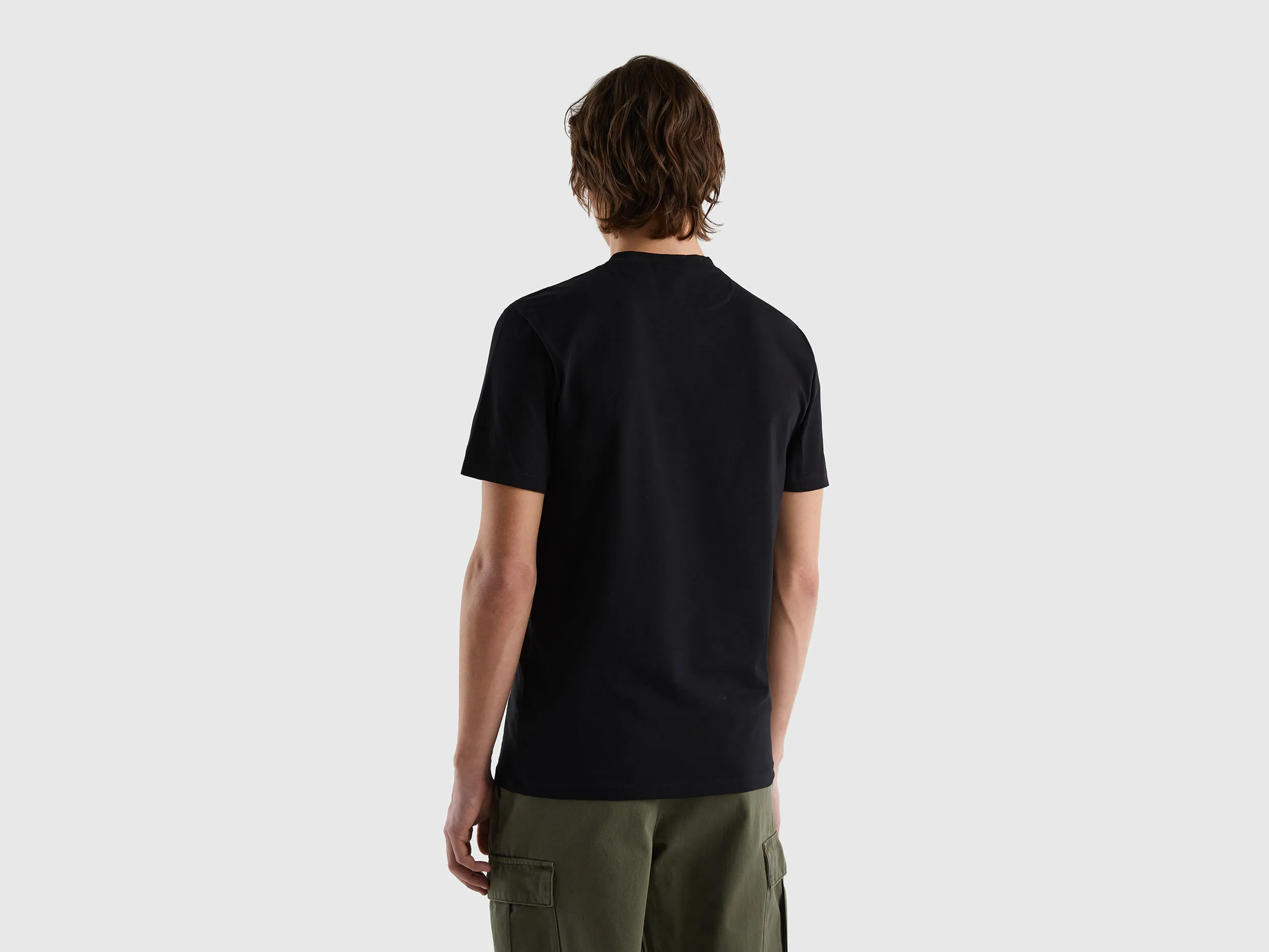 Camiseta slim fit de algodón elástico