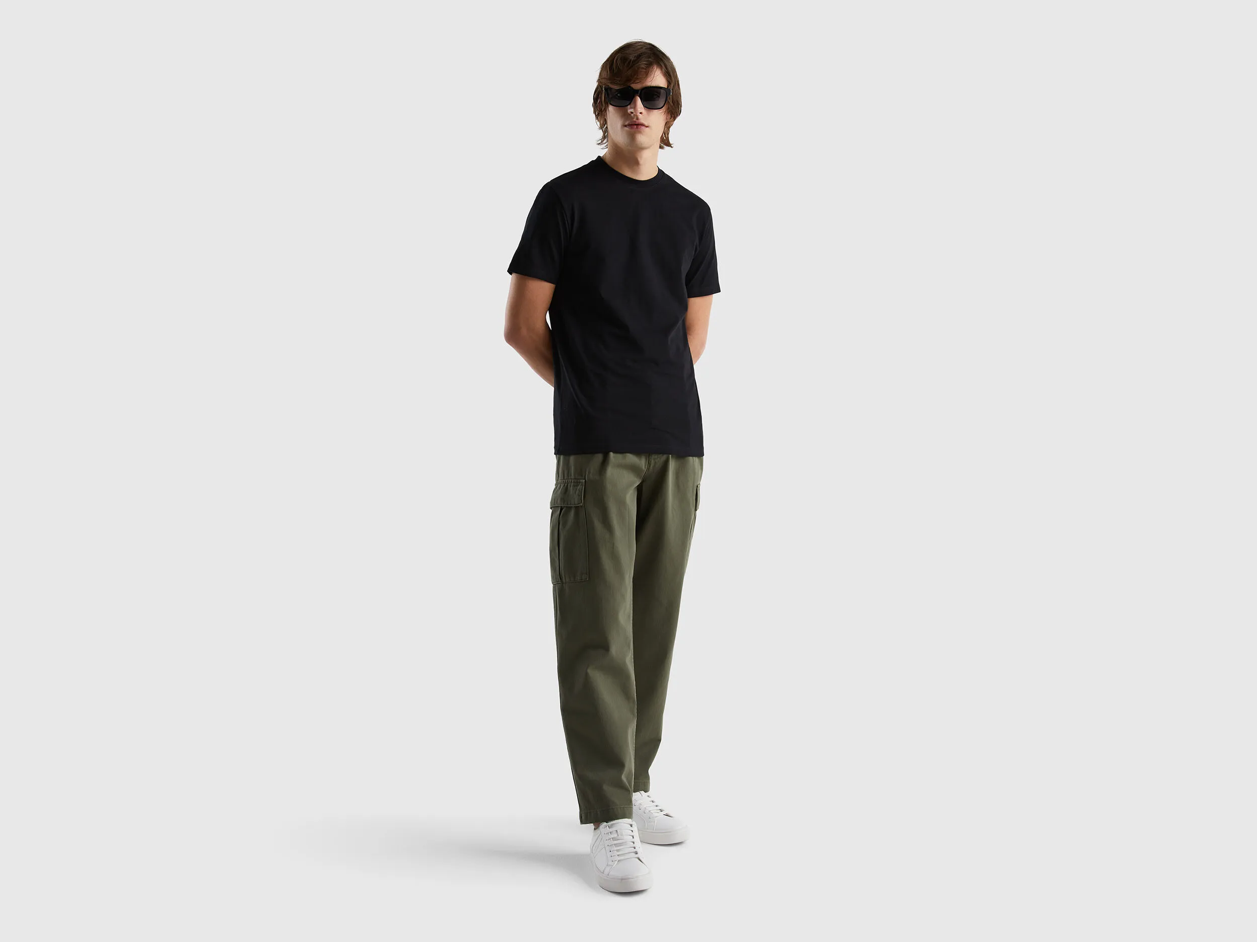 Camiseta slim fit de algodón elástico
