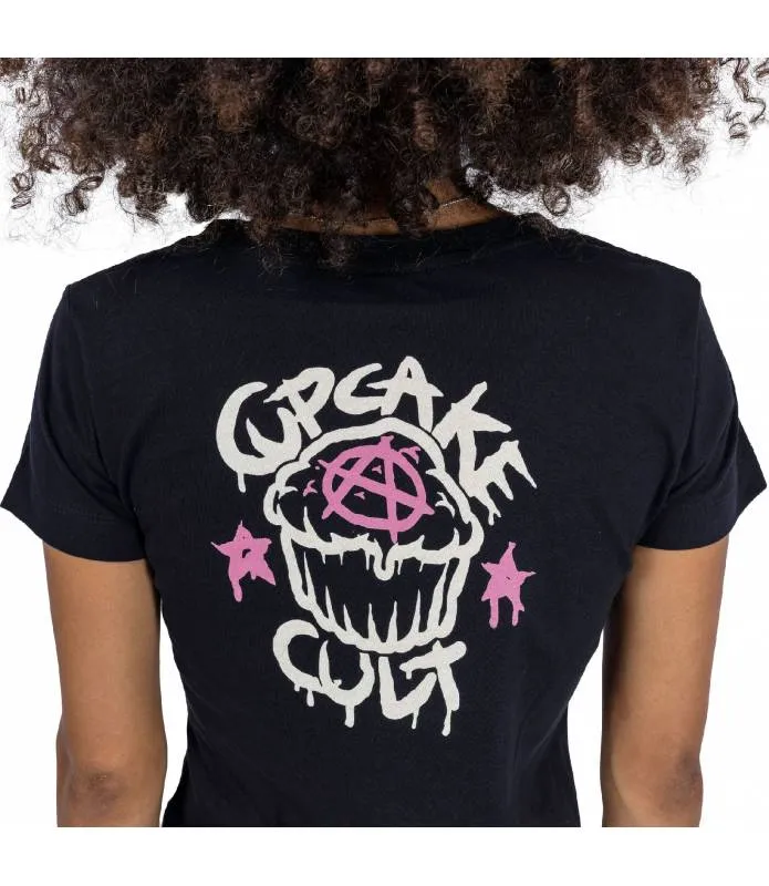 Camiseta Under The Moon T Shirt Negra Manga Corta Unicornios Luna INNOCENT
