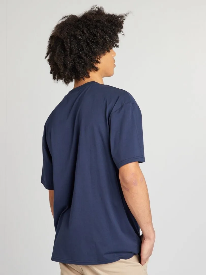 CAMISETA 'COCA COLA' CON CUELLO REDONDO  AZUL