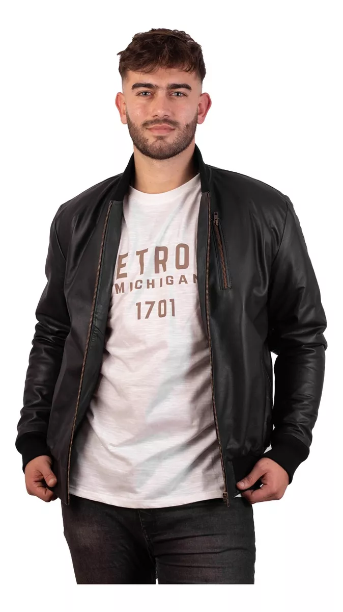 CAMPERA DE CUERO DE OVEJA 100% LEGITIMO DE HOMBRE  ART: 104