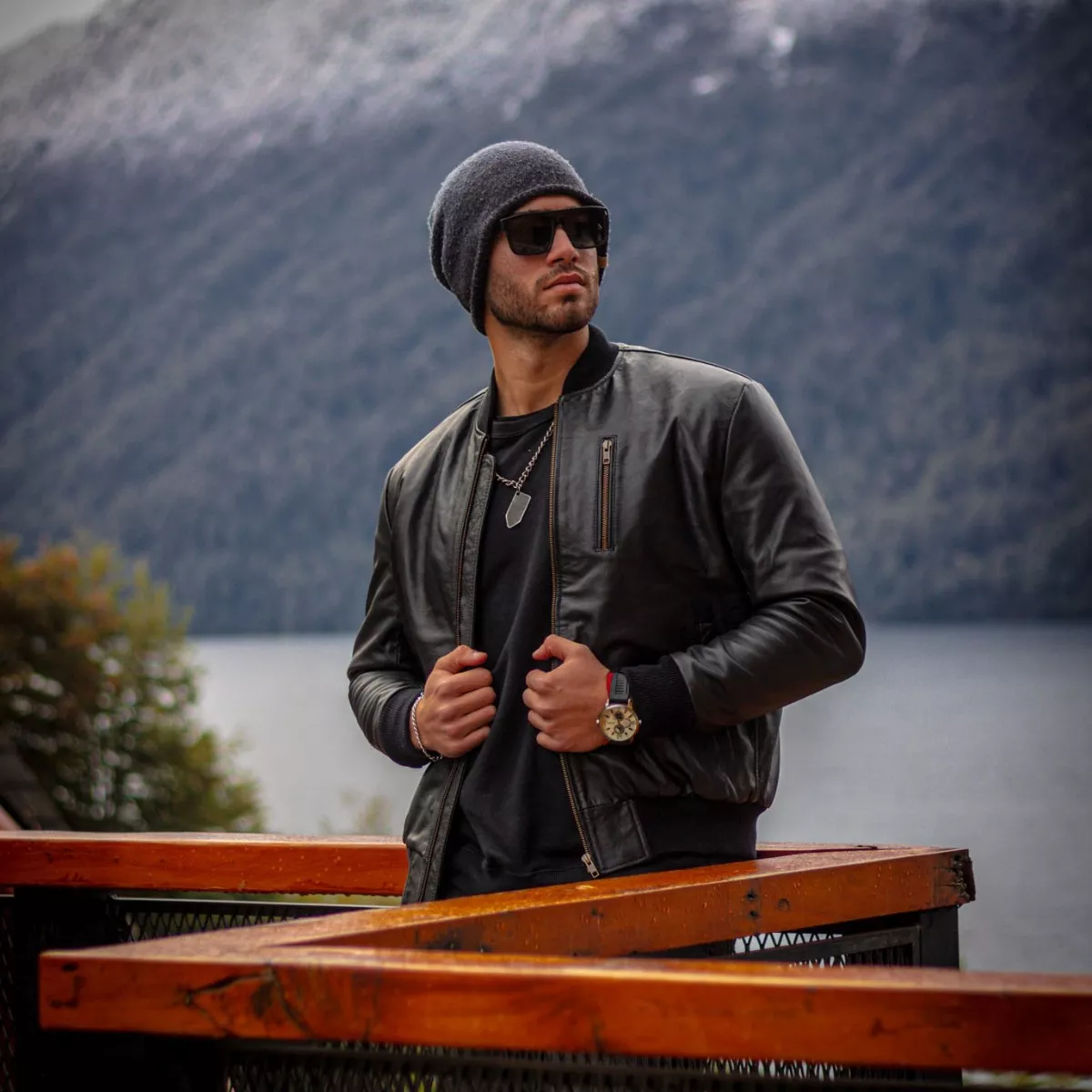CAMPERA DE CUERO DE OVEJA 100% LEGITIMO DE HOMBRE  ART: 104