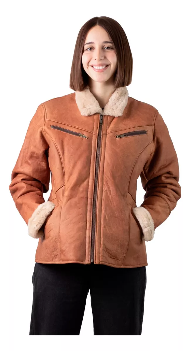 CAMPERA DE CUERO DE OVEJA DE MUJER  MODELO: 105