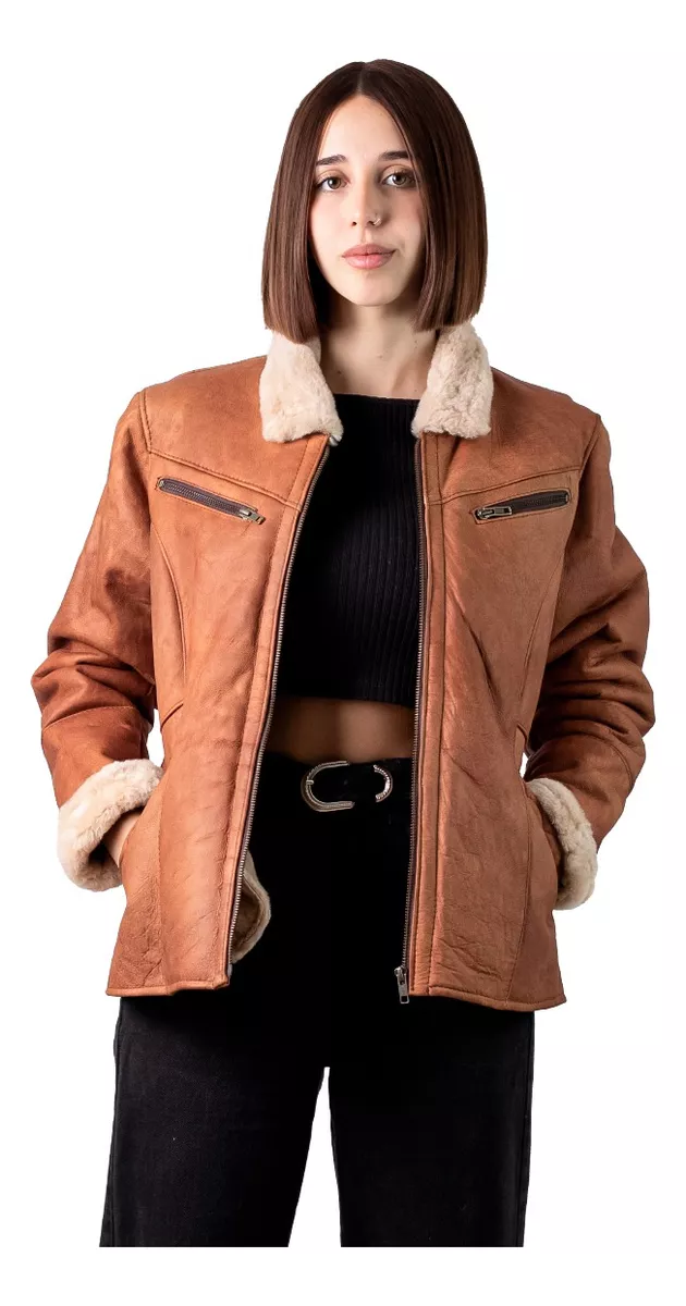 CAMPERA DE CUERO DE OVEJA DE MUJER  MODELO: 105