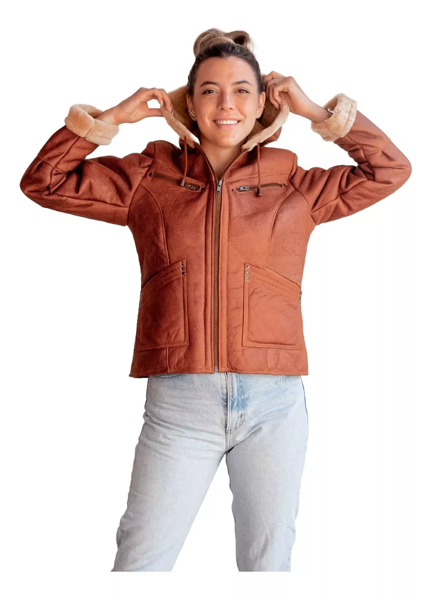 CAMPERA DE CUERO DE OVEJA DE MUJER  MODELO: 106 NAPA