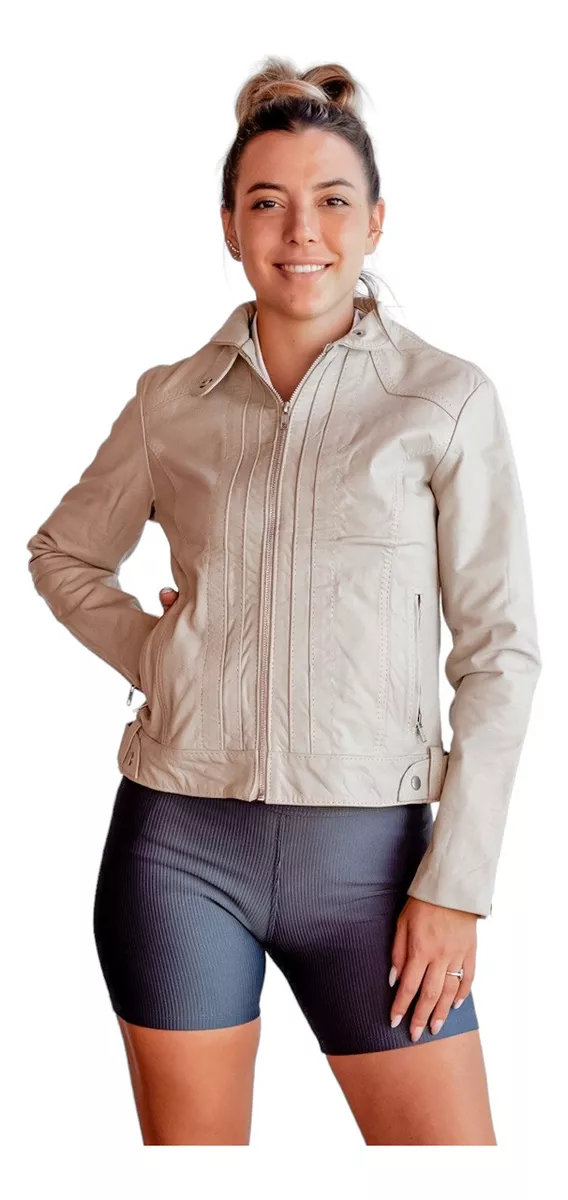 CAMPERA DE CUERO VACUNO 100% LEGITIMO DE MUJER  ART: 121