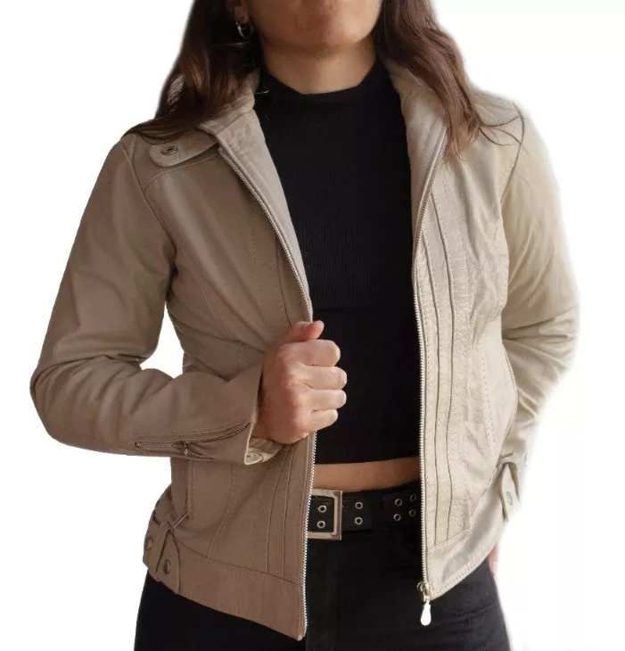 CAMPERA DE CUERO VACUNO 100% LEGITIMO DE MUJER  ART: 121