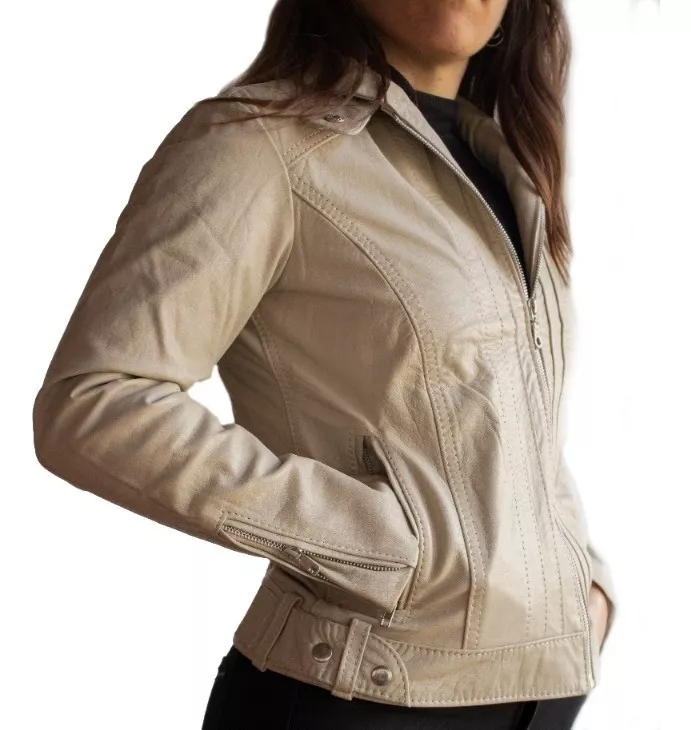 CAMPERA DE CUERO VACUNO 100% LEGITIMO DE MUJER  ART: 121