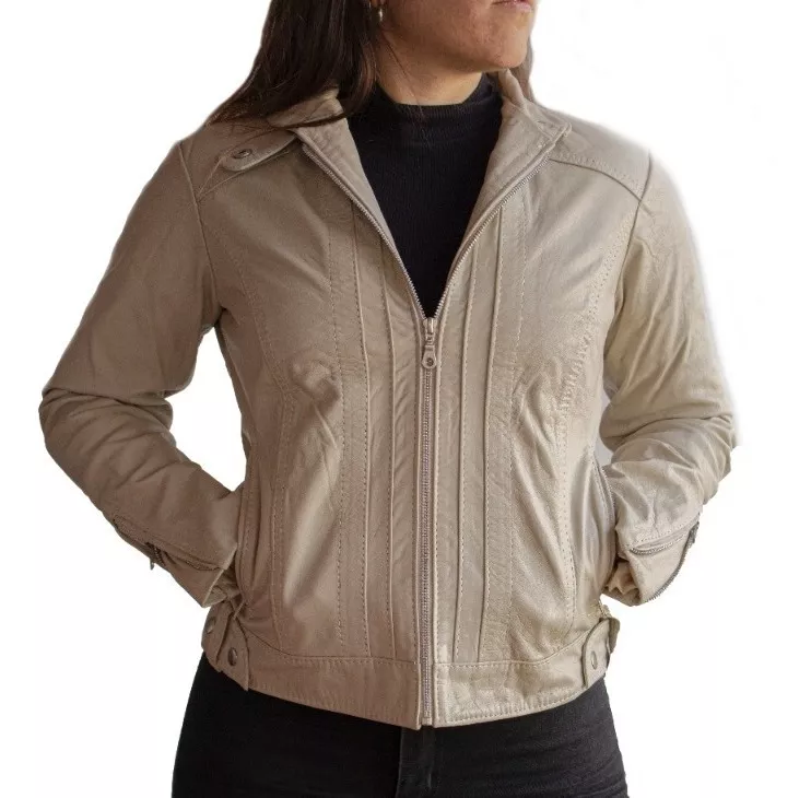 CAMPERA DE CUERO VACUNO 100% LEGITIMO DE MUJER  ART: 121