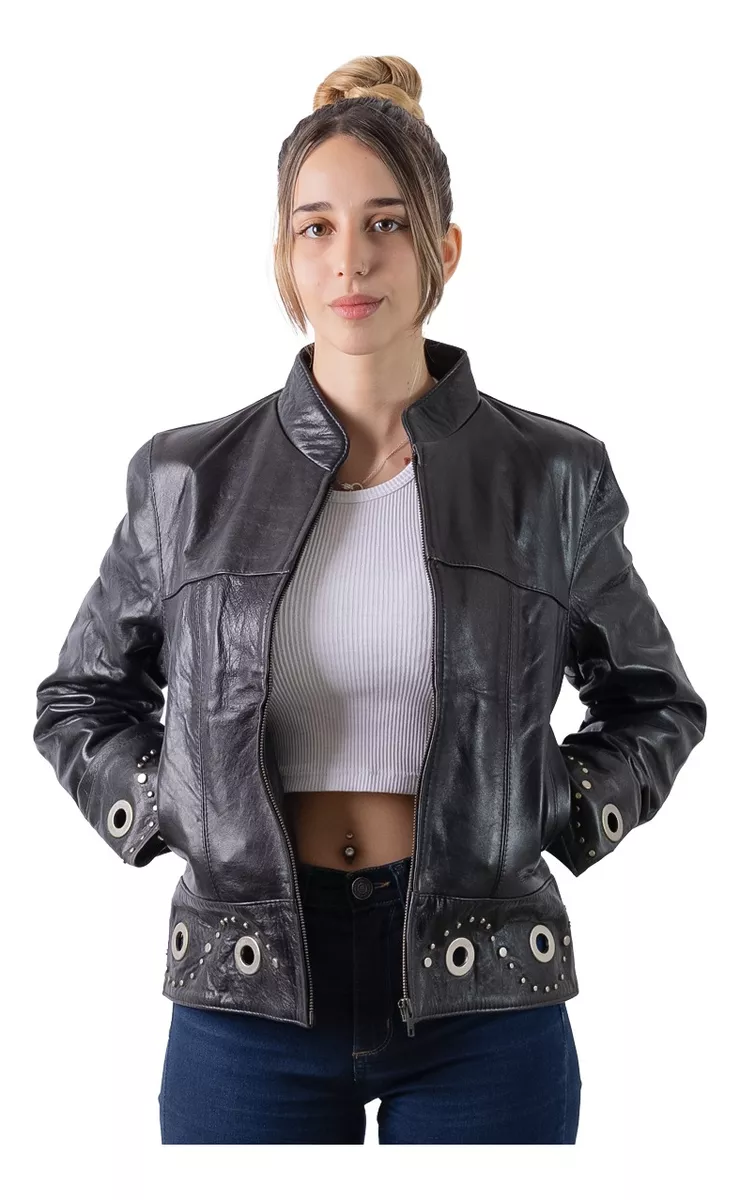 CAMPERA DE CUERO VACUNO 100% LEGITIMO DE MUJER  ART: ANGIE