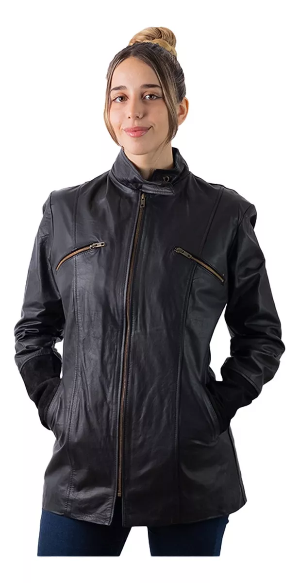 CAMPERA DE CUERO VACUNO 100% LEGITIMO DE MUJER  ART: GEORGI