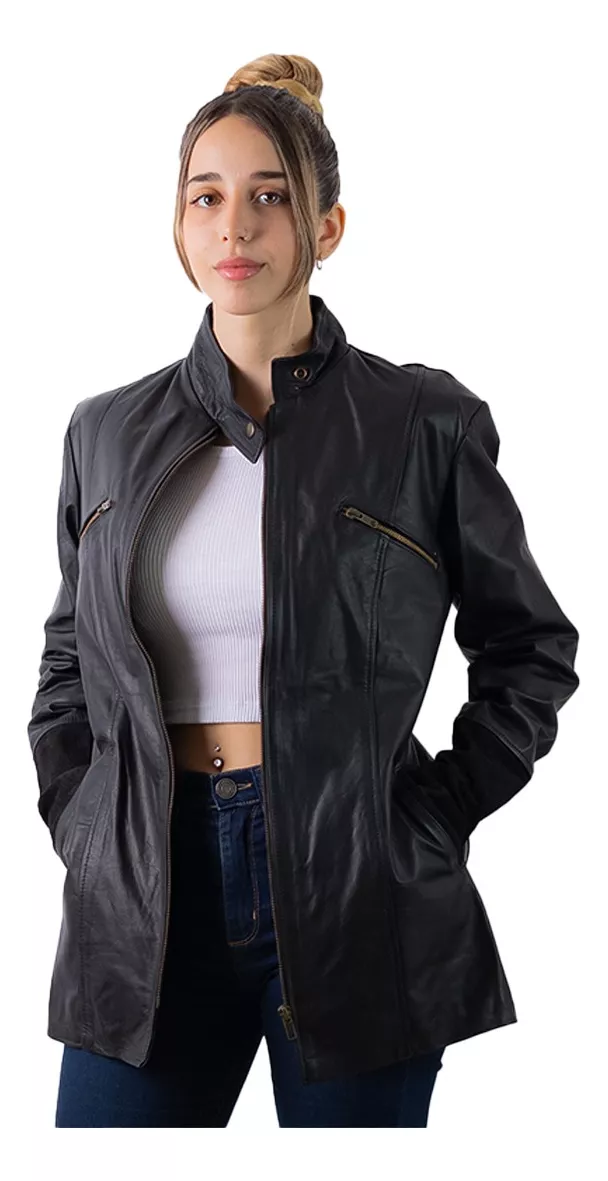 CAMPERA DE CUERO VACUNO 100% LEGITIMO DE MUJER  ART: GEORGI