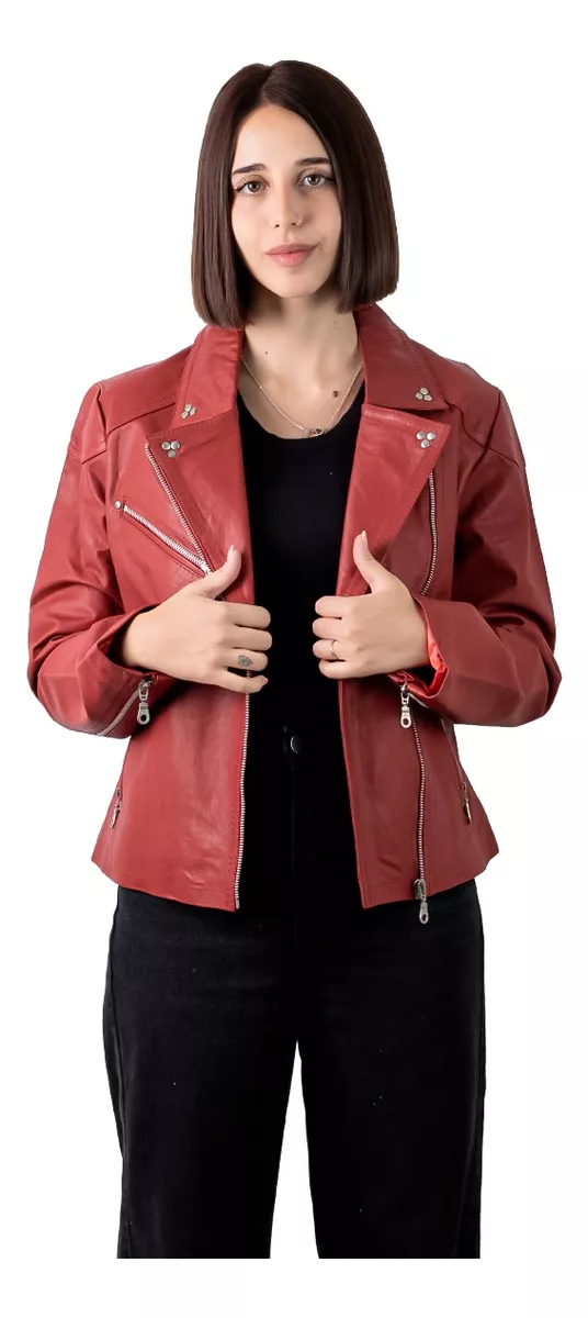 CAMPERA DE CUERO VACUNO 100% LEGITIMO DE MUJER  ART: LOUR