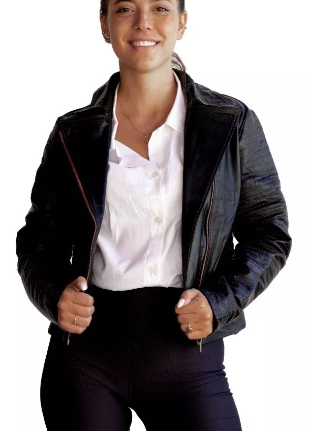 CAMPERA DE CUERO VACUNO 100% LEGITIMO DE MUJER  RAMONERA