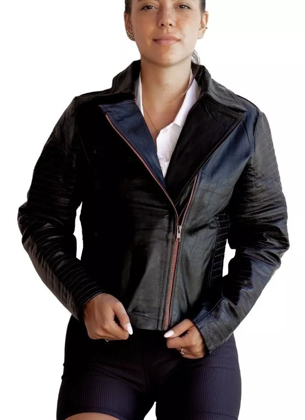 CAMPERA DE CUERO VACUNO 100% LEGITIMO DE MUJER  RAMONERA