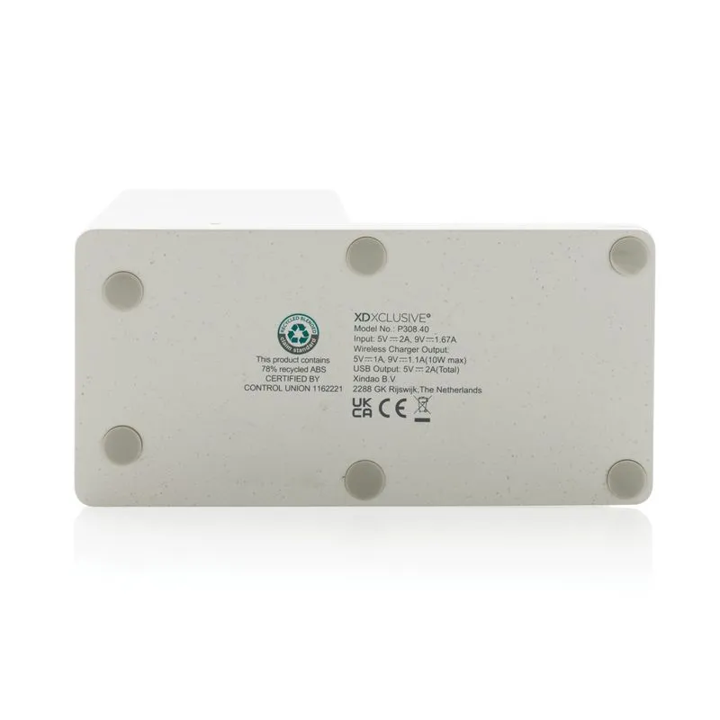 Cargador Ontario 10W de plástico reciclado FSC® y RCS