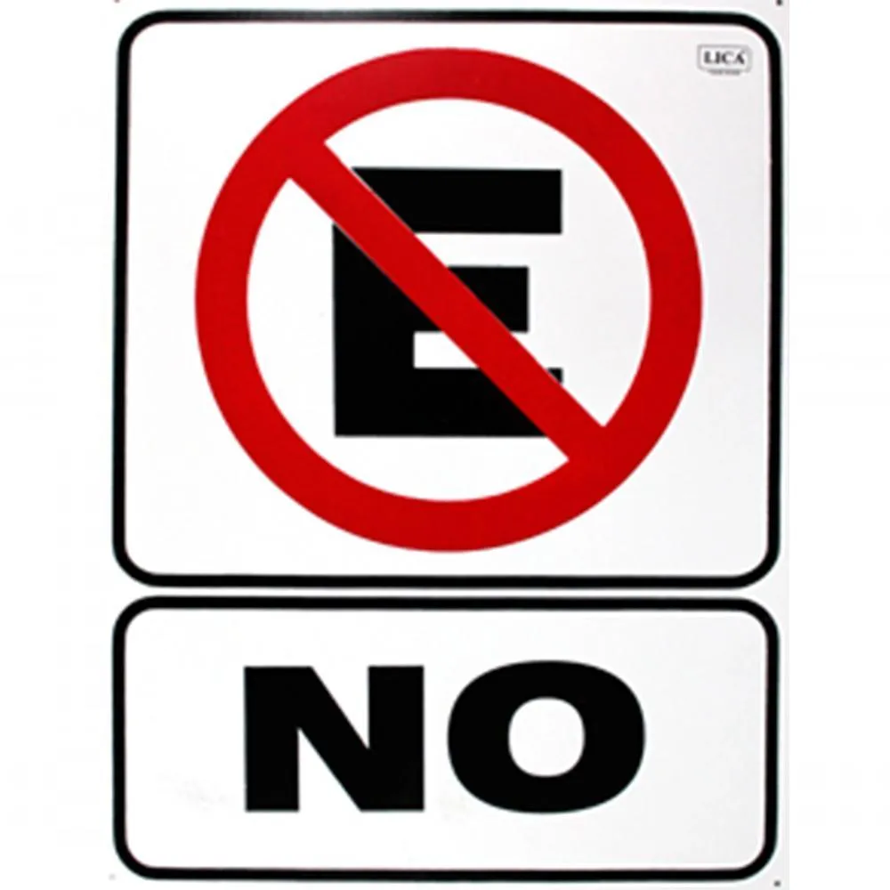 Cartel No estacionarse LICA