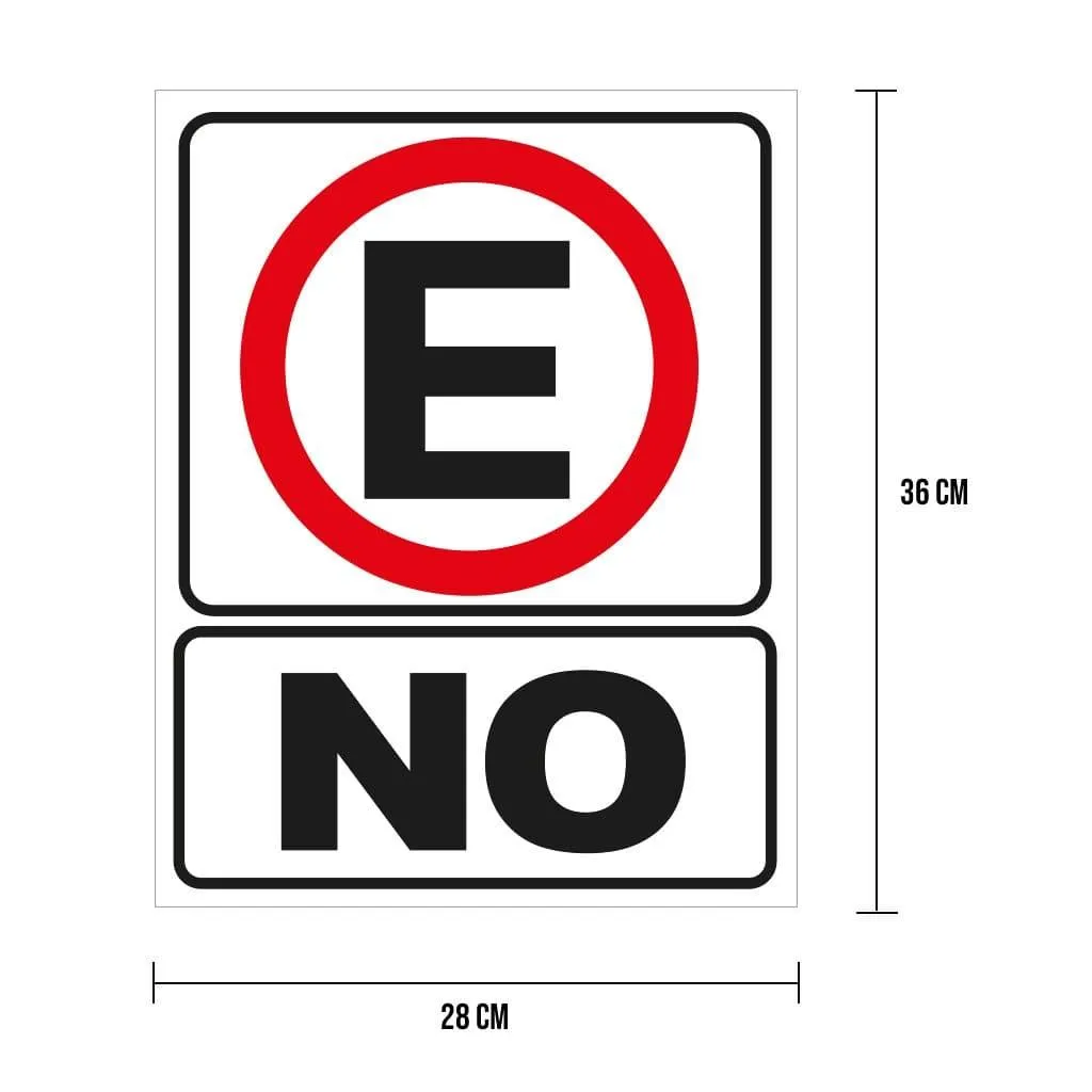 Cartel No estacionarse LICA