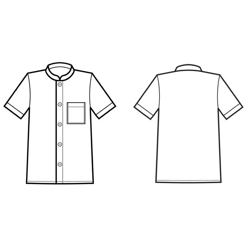 CASACA BLANCA CON RIBETE NEGRO COREANA ISACCO  OUTLET TALLA M Y XL