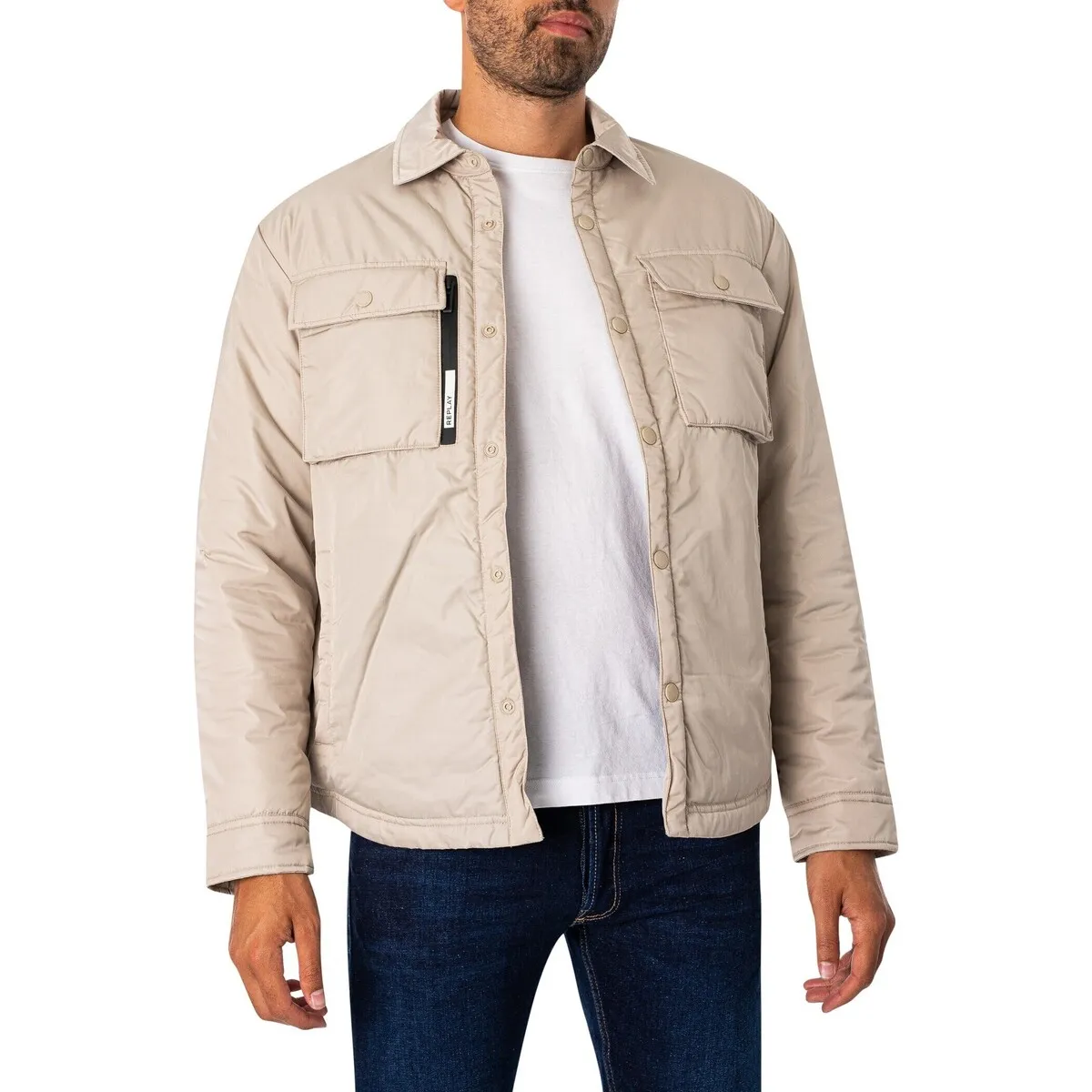 Cazadora Bomber Con Bolsillos En El Pecho