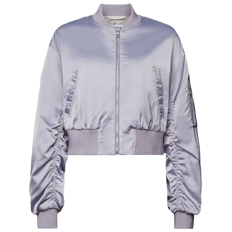 CAZADORA BOMBER CROPPED DE SATÉN MUJER ESPRIT