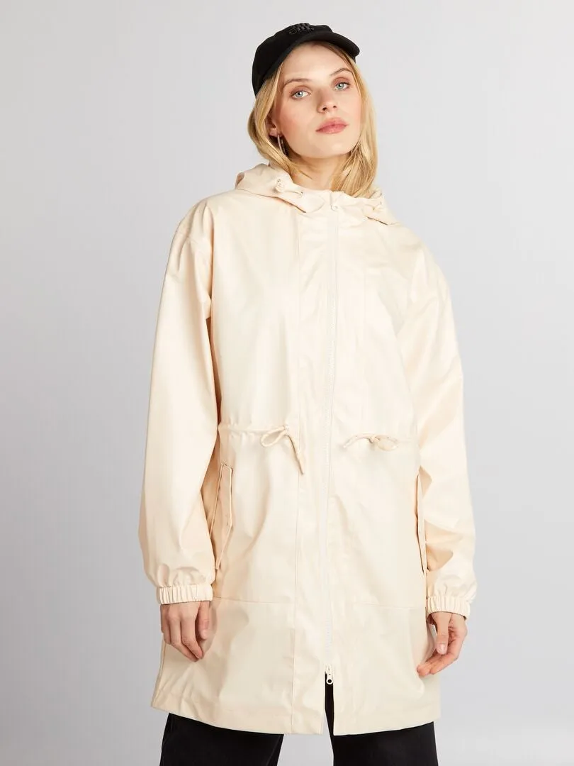 CAZADORA HOLGADA E IMPERMEABLE  BEIGE
