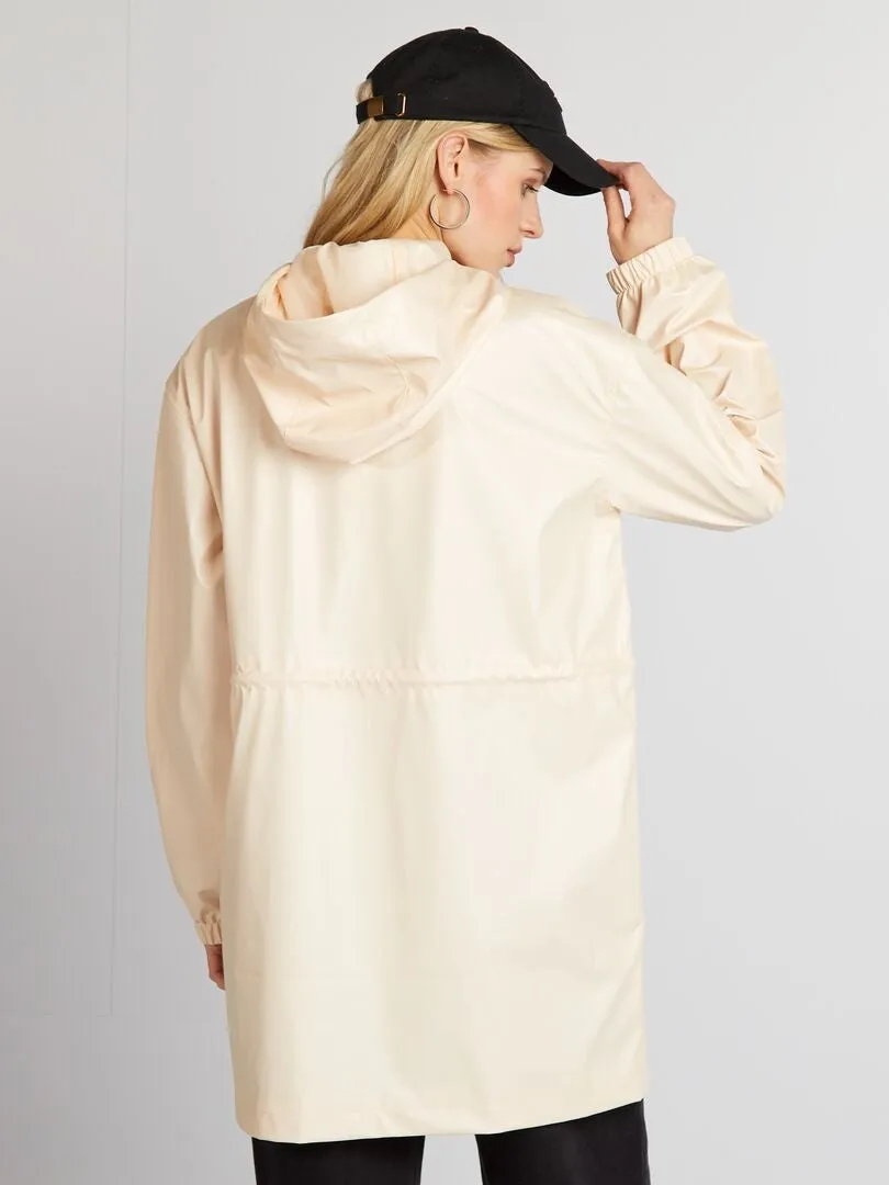 CAZADORA HOLGADA E IMPERMEABLE  BEIGE
