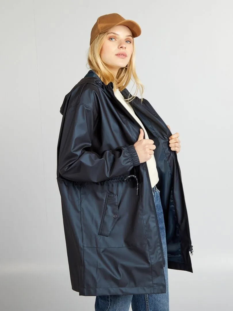 CAZADORA HOLGADA E IMPERMEABLE  NEGRO