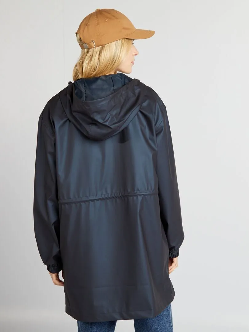 CAZADORA HOLGADA E IMPERMEABLE  NEGRO