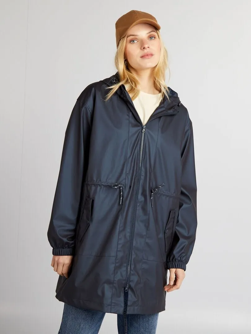 CAZADORA HOLGADA E IMPERMEABLE  NEGRO