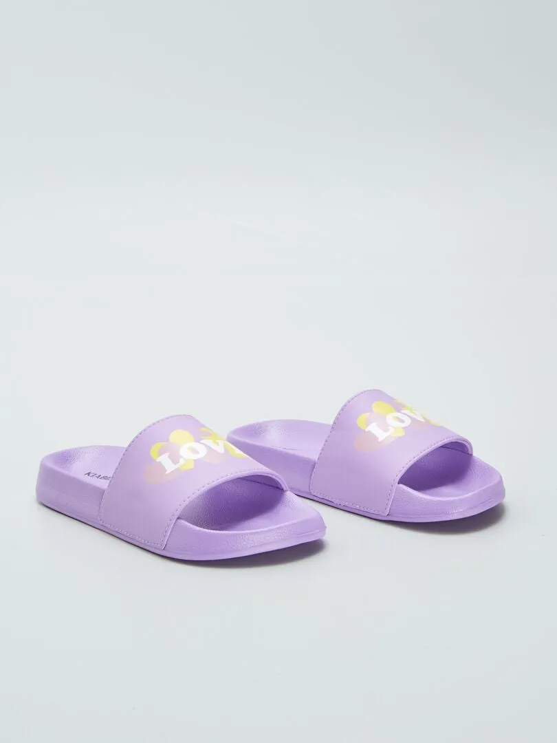 CHANCLAS DE PISCINA LOVE  PURPURA