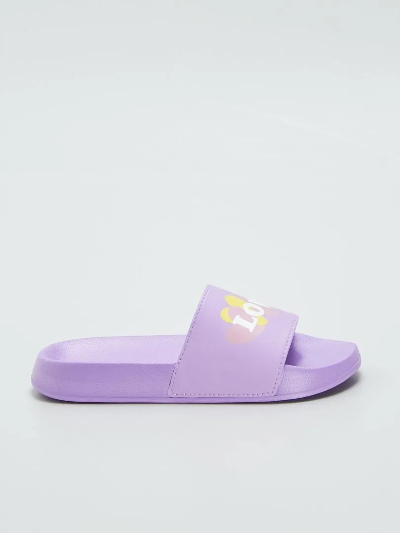 CHANCLAS DE PISCINA LOVE  PURPURA